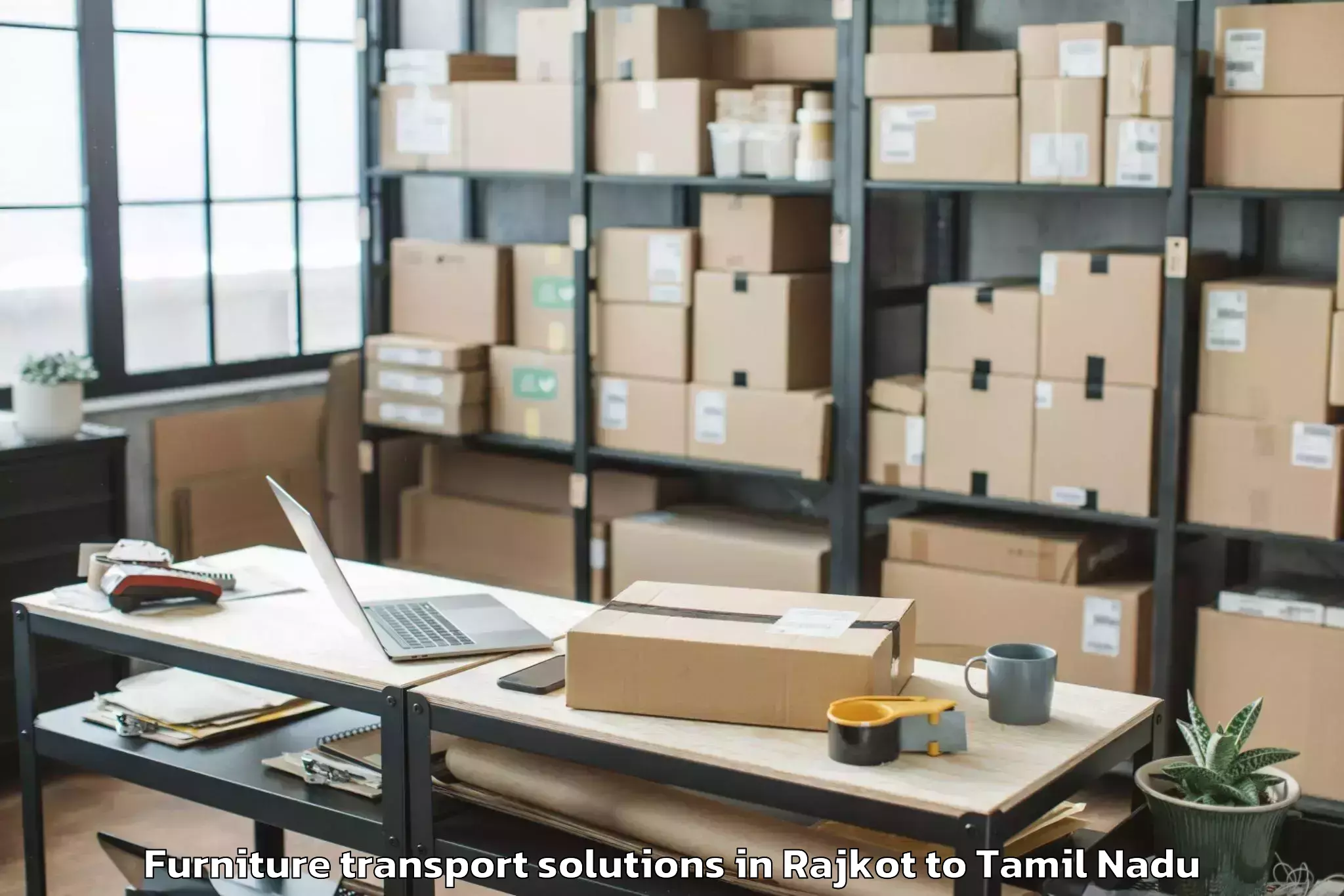 Expert Rajkot to Polur Furniture Transport Solutions